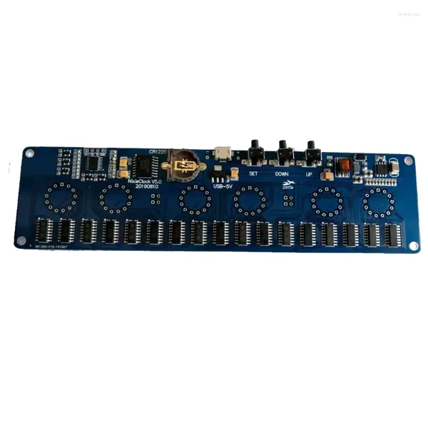 Tischuhren Zirrfa 5V elektronisches DIY-Kit In14 Nixie Tube Digital LED Clock Circuit Board PCBA Keine Röhren