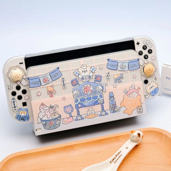 Custodie Custodia per Nintendo Switch NS/OLED Accessori Guscio protettivo Kawaii Cat Switch Custodia Joycon per accessori Switch Giochi per console