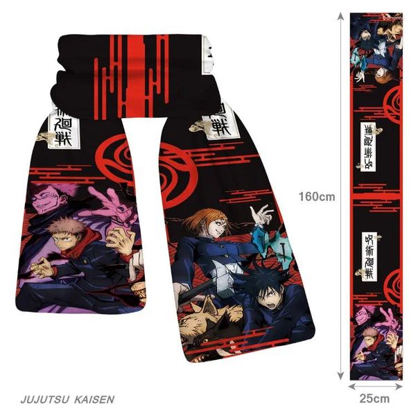 Fontes de festa japão anime jujutsu kaisen cachecol cosplay trajes acessórios outono inverno manter cachecóis quentes unisex