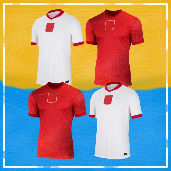 2024 2025 LEWANDOWSKI Polonia maglie da calcio UOMINI BAMBINI KIT Polonia ZALEWSKI ZIELINSKI MILIK SZYMANSKI Maglia da calcio polacca Polen Uniform Boy 24 25 Pologne