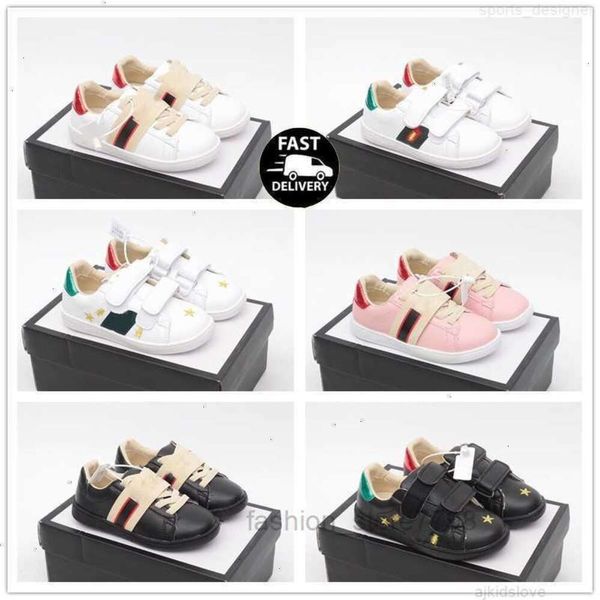 HQ24 Crianças Sapatos Itália Abelha Casual Meninas Meninos Estrela Branco Sapato De Couro Liso Verde Listra Vermelha Bordado Chirdren Sport Glies Snake Tamanho 2435 S3 J5M8 3I7F GVRG 9L2 E1 WSDV