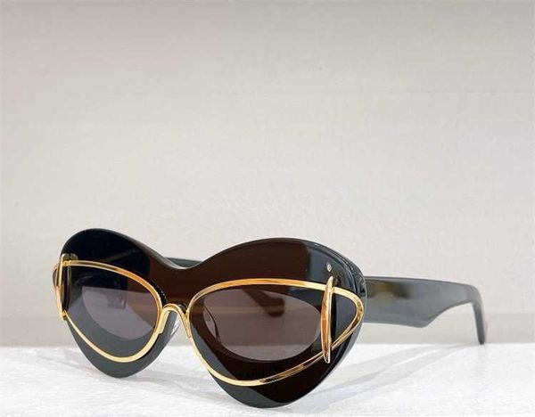 Loe Glasses Солнцезащитные очки для женщин Lw40120i Солнцезащитные очки из ацетата бабочки Большая оправа для линз Бренд БрендЗащитная маска Желтое зеркало для вождения Eyeglasses9cs