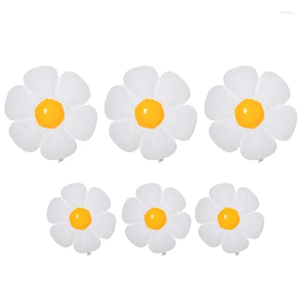 Parti Dekorasyonu 6pcs Daisy Balonlar Büyük Çiçek Balon Alüminyum Film Ayçiçeği Doğum Günü Düğün