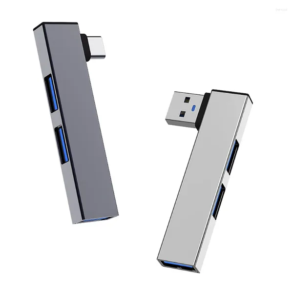 Em 1 USB Splitter Hub Speed 5.0Gbps 3 portas Docking Station OTG 3.0/Type-C 3.0 Para PC Laptop Notebook