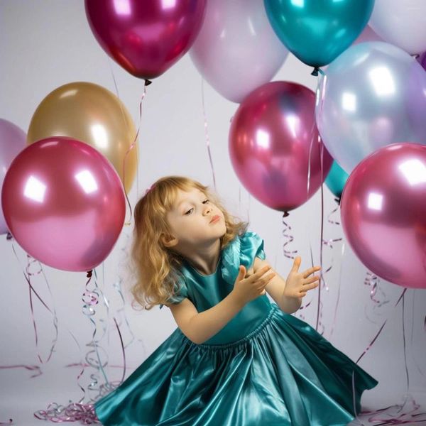 Украшение для вечеринки, набор из 54 шт. для дня рождения, растяжки, украшения, воздушные шары, висячие завитки, латексные воздушные шары, потолок