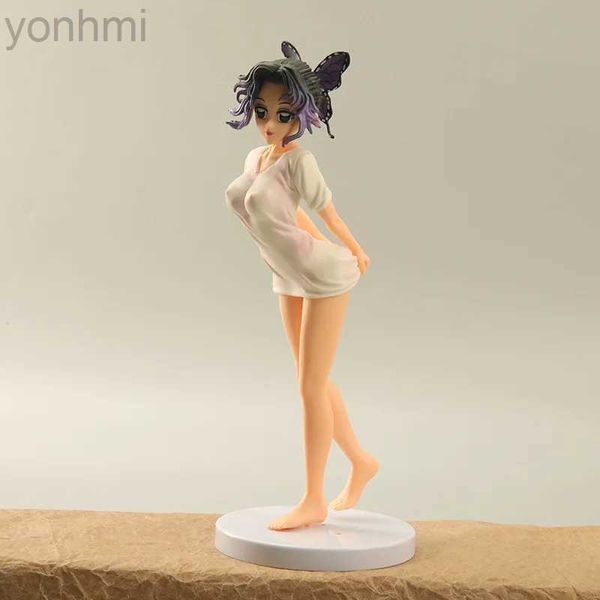 Anime Manga Anime Demone Kochou Shinobu Kamado Tanjirou Postura in piedi Figurine PVC Action Figure da collezione Model Toy Borsa Opp 24329
