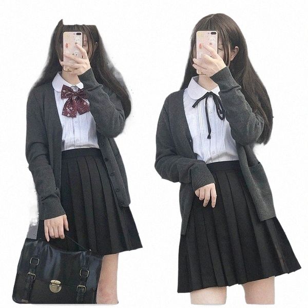 2020 primavera Cosplay scuola uniforme maglione per le ragazze delle donne Lg manica lavorata a maglia giapponese uniforme da marinaio cardigan vestito da marinaio F8nO #