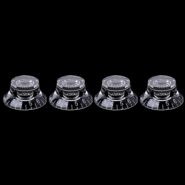 4pcs Gibson Les Paul Parts Şeffaf için Gitar Hız Kontrol Tonu Hacim Düğmesi