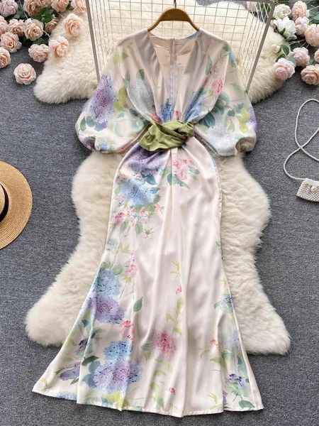 Casual Kleider Frauen Mode Bodycon Abend Party Vintage Floral V-ausschnitt Urlaub Strand Robe Sommer Chic Ein Stück Vestidos Kleidung