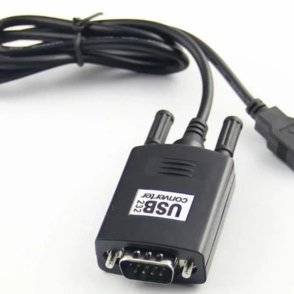 2024 usb 2.0 para rs232 serial db9 9 pinos macho conversor cabo preto 0.8m 1 porta adaptador para roteadores cisco interruptores telescópio