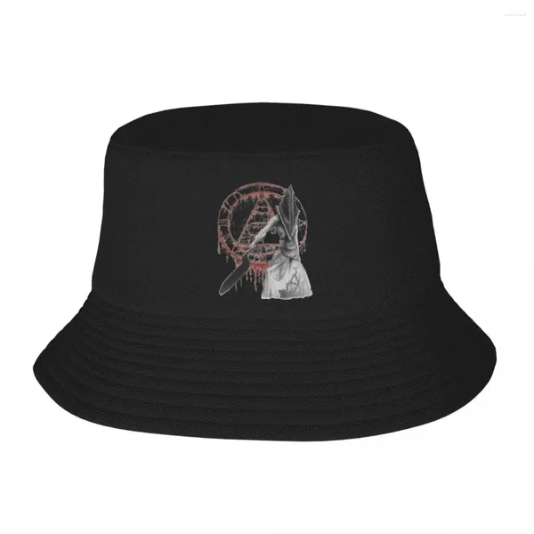 Berretti Donna Uomo Cappello da pescatore Testa piramidale Silent Hill Copricapo estivo Cappello da pescatore pieghevole per le vacanze Gioco horror Boonie