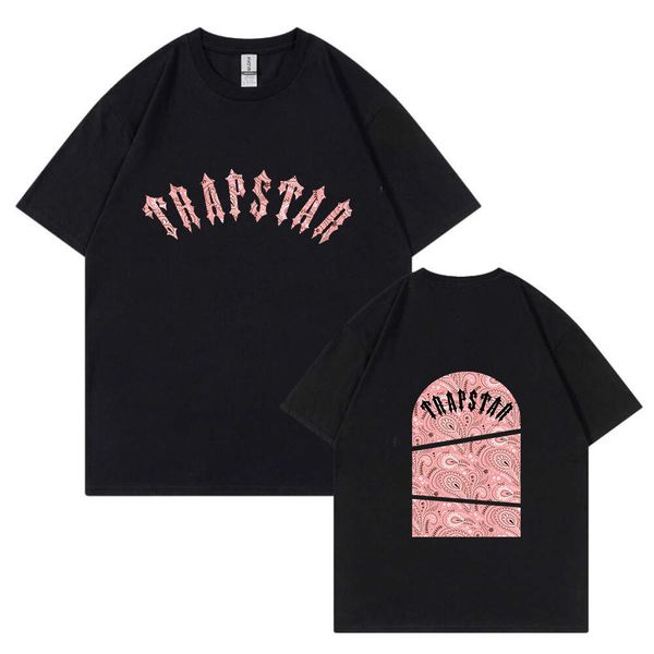 T-shirt maschile trapstar maglietta maglietta magnista 2023 Nuova maglietta di cotone stampata in cotone stampato estivo per uomo Shorts Shorts Shets Set Streetwear Trail Sports Sports Sports Sports 664