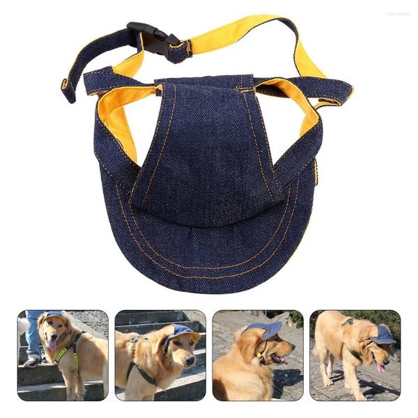 Vestuário para cães Boné de beisebol para animais de estimação com chapéu de cachorrinho verão bonés esportivos jeans ao ar livre para cães