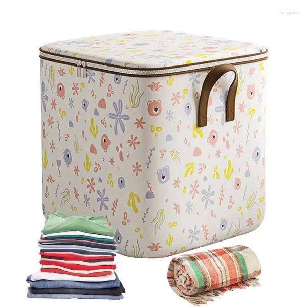 Sacos de armazenamento armário para roupas dobrável zíper organizador bin quarto organização armazenamento roupas brinquedos vestidos