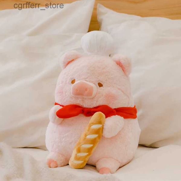 Ausgefüllte Plüschtiere in Dosen Schwein Lulu Klassiker Serie Peripheral Chef Plüschspielzeug süß und exquisite Kissen Plüsch Doll240327