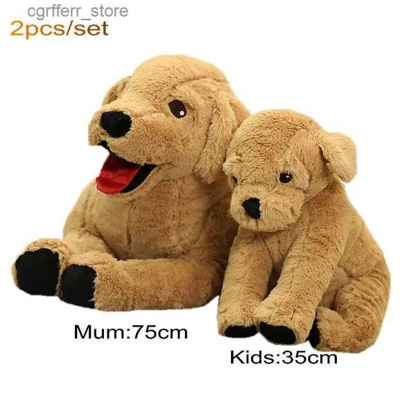 Gefüllte Plüschtiere Super Simulation Mama Kinder Labrador Hund Plüsch Spielzeug Füllung Golden Retriever Tier Puppe Spielzeug Little Bear Hund Toy240327