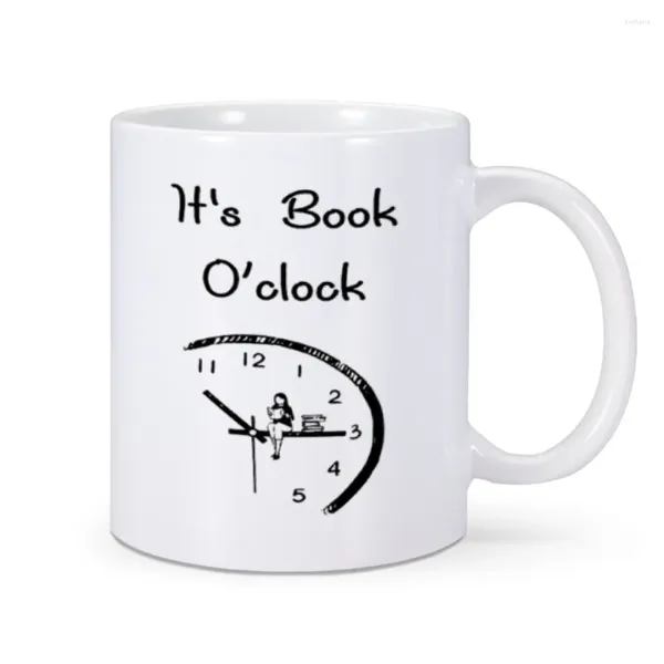 Canecas Bookworm Café É Livro O'clock Amantes de Leitura Chá Copo de Água 11 Oz Cerâmica Home Office Drinkware para Amigo Nerd