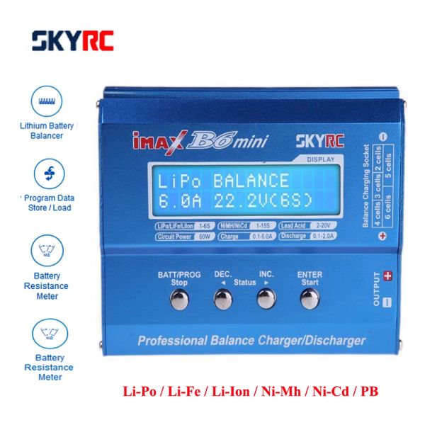 Original Skyrc IMAX B6 Mini 60W / B6 NEO 200W Balance Ladegerät für RC Helicopter Lipo Nimh NICD -Batterieladung