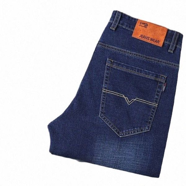 Yapu Frühling Herbst 2021 Männer Smart Elastic Jeans Busin Fi Gerade Regelmäßige Stretch Denim Hosen Männer Jeans Plus Größe U1Bc #
