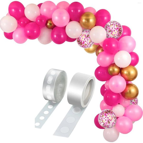 Kit arco ghirlanda di palloncini rosa per decorazioni per feste con set di palloncini cromati in oro rosa per forniture di sfondo a tema principessa di compleanno