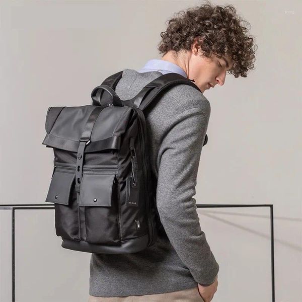 Mochila masculina à prova d'água material de microfibra multifuncional 15,6 polegadas adolescente masculino escola de moda de alta qualidade