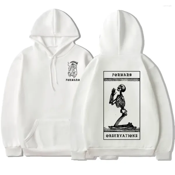 Hoodies masculinos orando esqueleto para frente observações grupo impressão pulôver com capuz homem mulher moletom unisex streetwear y2k roupas