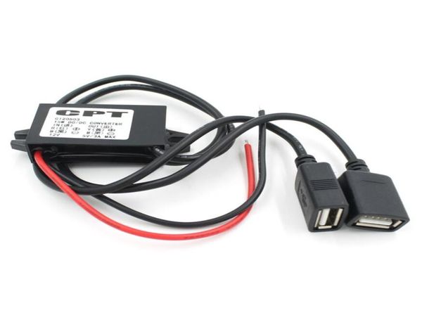 CPT Araç Şarj Cihazı DC Dönüştürücü Modül Adaptörü 12V ila 5V 3A 15W Voltaj Dönüştürü DVR CAR 8019386 için bir dişi mikro USB kablosu