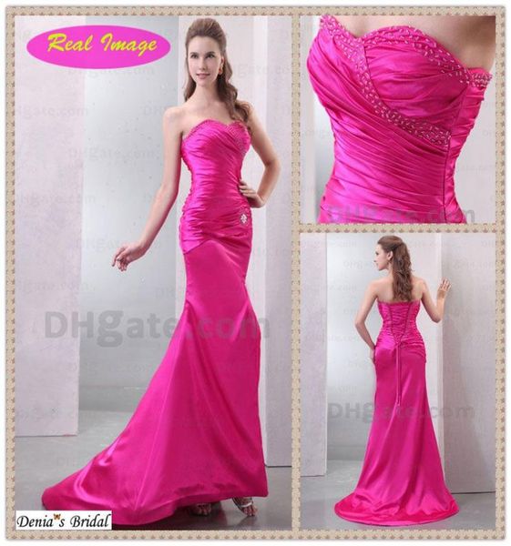 2015 Sexy Hi Lo Querida Prom Homecoming Vestido Frisado Ruching Elástico Cetim Vestidos de Festa dhyz 013941492