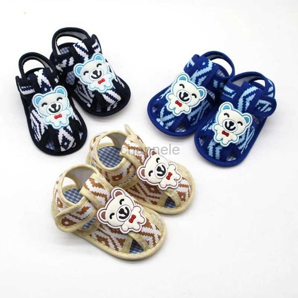 Sandalen Neugeborene Sandalen Baby Jungen Mädchen Schuhe Sommer Cartoon Bär Sandalen Weiche Sohle Outdoor Lauflernschuhe 240329