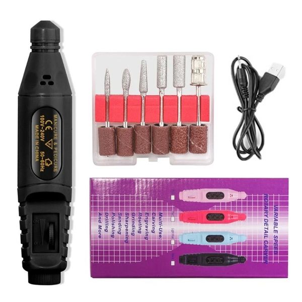 2024 Máquina de perfuração de unhas profissionais Máquina elétrica Manicure Cuttador Definir arquivos de unhas Bits de perfuração Gel Polish Remover Tools Brills para unhas para