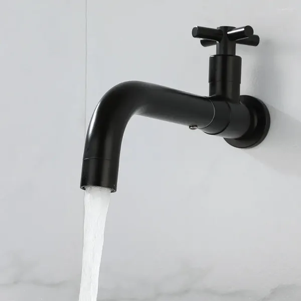 Rubinetti per lavabo da bagno Rubinetto a parete in metallo di lunga durata per lavabi Compatto rispettoso dell'ambiente Singolo freddo 03 Oro