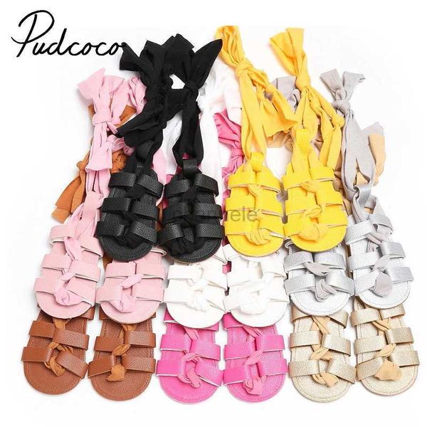 Сандалии Pudcoco для малышей, бандажные коляски для новорожденных девочек, летние сандалии с повязками для девочек, обувь 240329