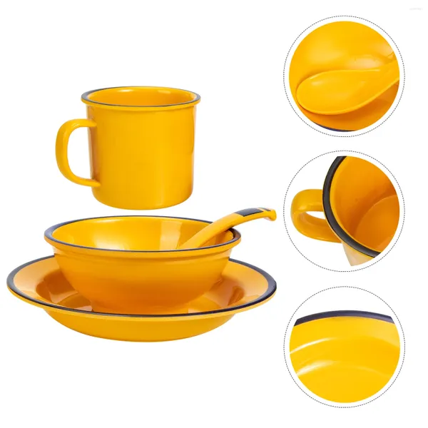 Set di stoviglie Stoviglie cinesi in melamina Contenitori da portata infrangibili Contenitori per ristoranti Zuppa Kit ciotola di riso Piatto da cucina