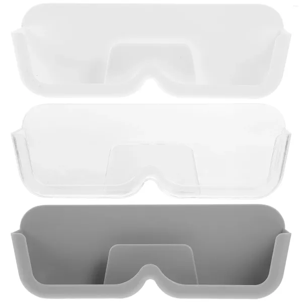 Dekoratif Plakalar 3 PCS Duvara Montajlı Gözlükler Güneş gözlüğü için çanta Raf Taşınabilir Çöp Rafları Dolap