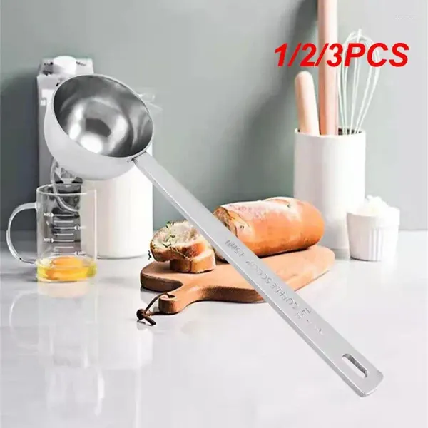 Kaffee Scoops 1/2/3PCS Edelstahl Scoop Langen Griff Esslöffel Messwerkzeuge Küche Zucker Milch Pulver gewürz Löffel Mann