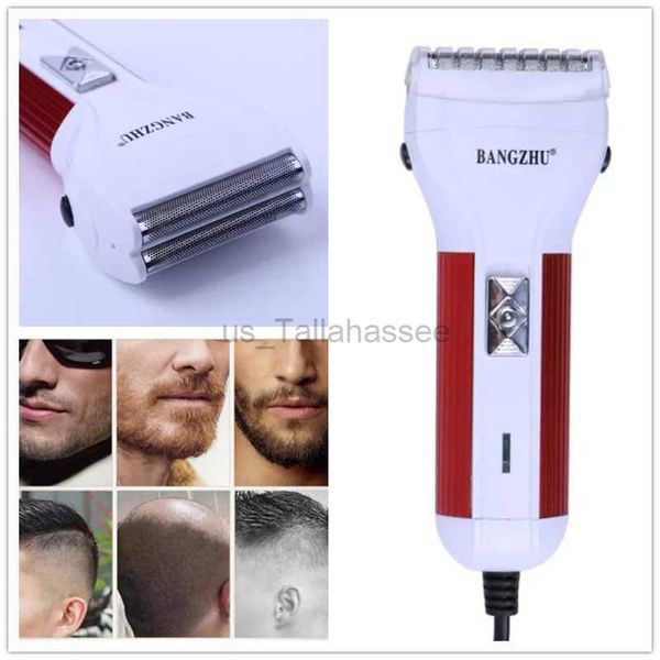 Rasoi elettrici Rasoio professionale per barba pesante con filo Macchina per rasatura elettrica per baffi per uomo Plug-in AC Lama a lamina Rasoio per viso Strumento per taglio di capelli 240329