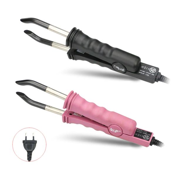 Ferros de silicone ferramentas de extensão do cabelo suporte de metal conector de fusão de cabelo elétrico rotativo conector de calor do cabelo cotovelo para barbearias