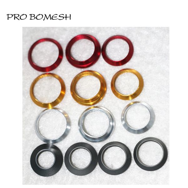 Hastes pro BOMESH 13pcs/lote de alumínio Verifique o anel decorativo anel de anel Diy Rodes de pesca componente de componente Tamanhos de mistura de mistura de cores mistura