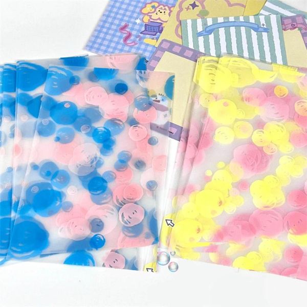Sacos de armazenamento Opp saco cartão capa protetor presente embalagem cookie plana bolso bolha impressão pocard titular cor