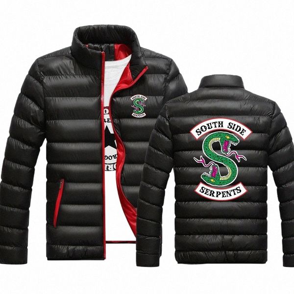 Riverdale South Side Serpents Giacca casual da uomo nuova Giacca a vento Cappotto invernale Abbigliamento antivento Cappotto con cerniera Abbigliamento maschile