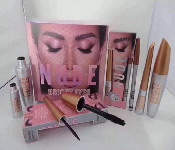 Il più nuovo kit di trucco per gli occhi di bellezza 3in1 NUDE Mascara Eyeliner 3 pezzi set Cosmetici per gli occhi DHL 6671098