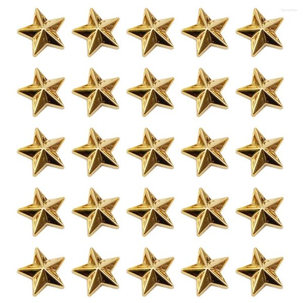 Garrafas de armazenamento 200 Pcs Acrílico Pentagrama Decoração de Ouro Roupas Estrela Ornamentos DIY Artesanato Encantos de Cocar de Casamento