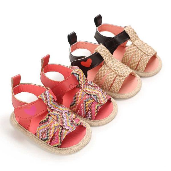 Sandali VALEN SINAPerwalker Summer Baby Vine Love Sandali da spiaggia 0-18 mesi Scarpe basse per neonati per bambini Sandy Beach Scarpe con suola morbida 240329