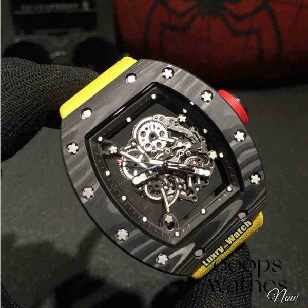 Relógio masculino designer relógios movimento automático de luxo mecânica relógio esqueleto automático sapp alta qualidade