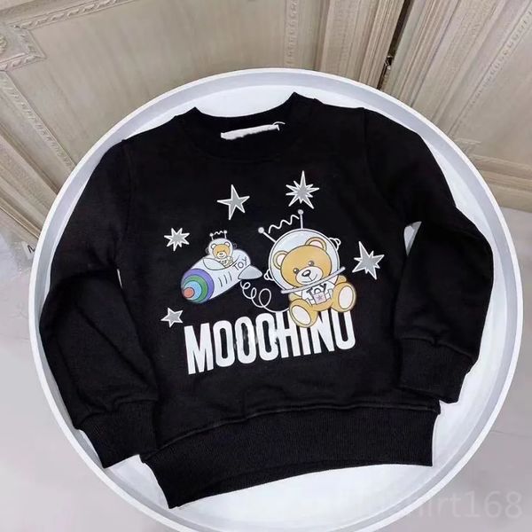 Lüks tasarımcı kız bebek erkek tişörtü çocuklar moda baskılı hoodies çocuk gündelik sweatshirt mektup boyun sonbahar kış kıyafet kazak kazak