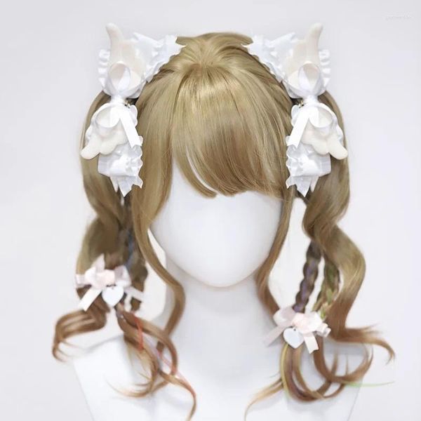Fontes de festa kawaii artesanal arco hairclip anime lolita hairpin cosplay cocar jk uniforme acessório de cabelo presentes de natal