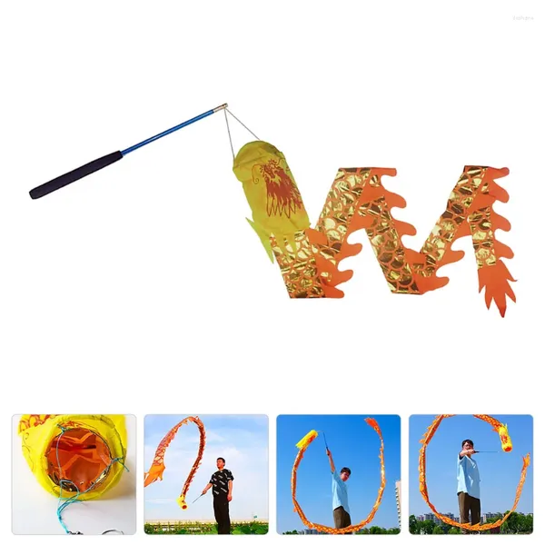 Decorazione del partito Drago cinese Banner Danza Nastro Bambini Ghirlanda Decor Nastri Carta Twirling Bacchetta Ginnastica Streamer Danza