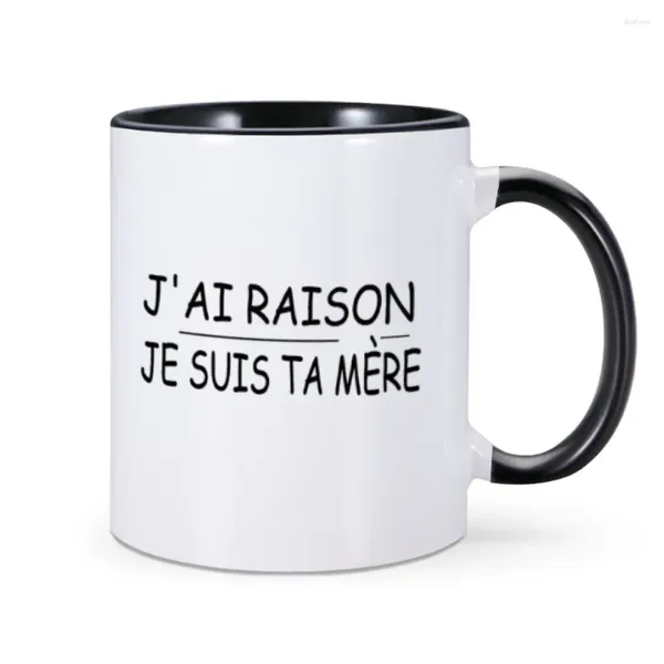 Tassen Französische Tasse Kaffee Teetasse für Mama Humor Tasse Maman Cadeau Rigolo Original Humoristique Pour Femme Keramik Einzigartiges Geschenk