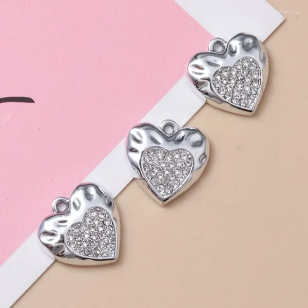 Charms 10 Stück Herz Emaille Fashion Glaring Y2K Style Love Anhänger für die Herstellung von DIY handgemachten Erkenntnissen Schmuckzubehör