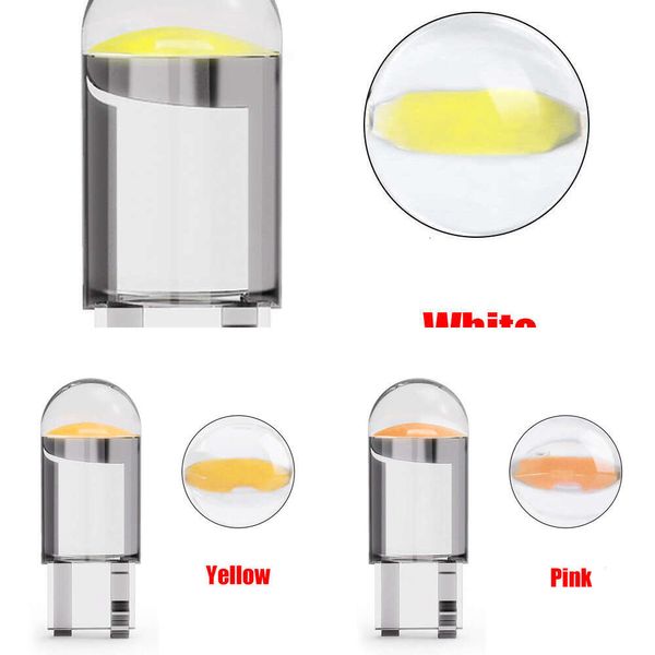 Upgrade 10Pcs W5w Led T10 Auto Licht COB Glas 6000K Weiß Auto Autos Kennzeichen Lampe Dome Lesen DRL Birne Stil 12V